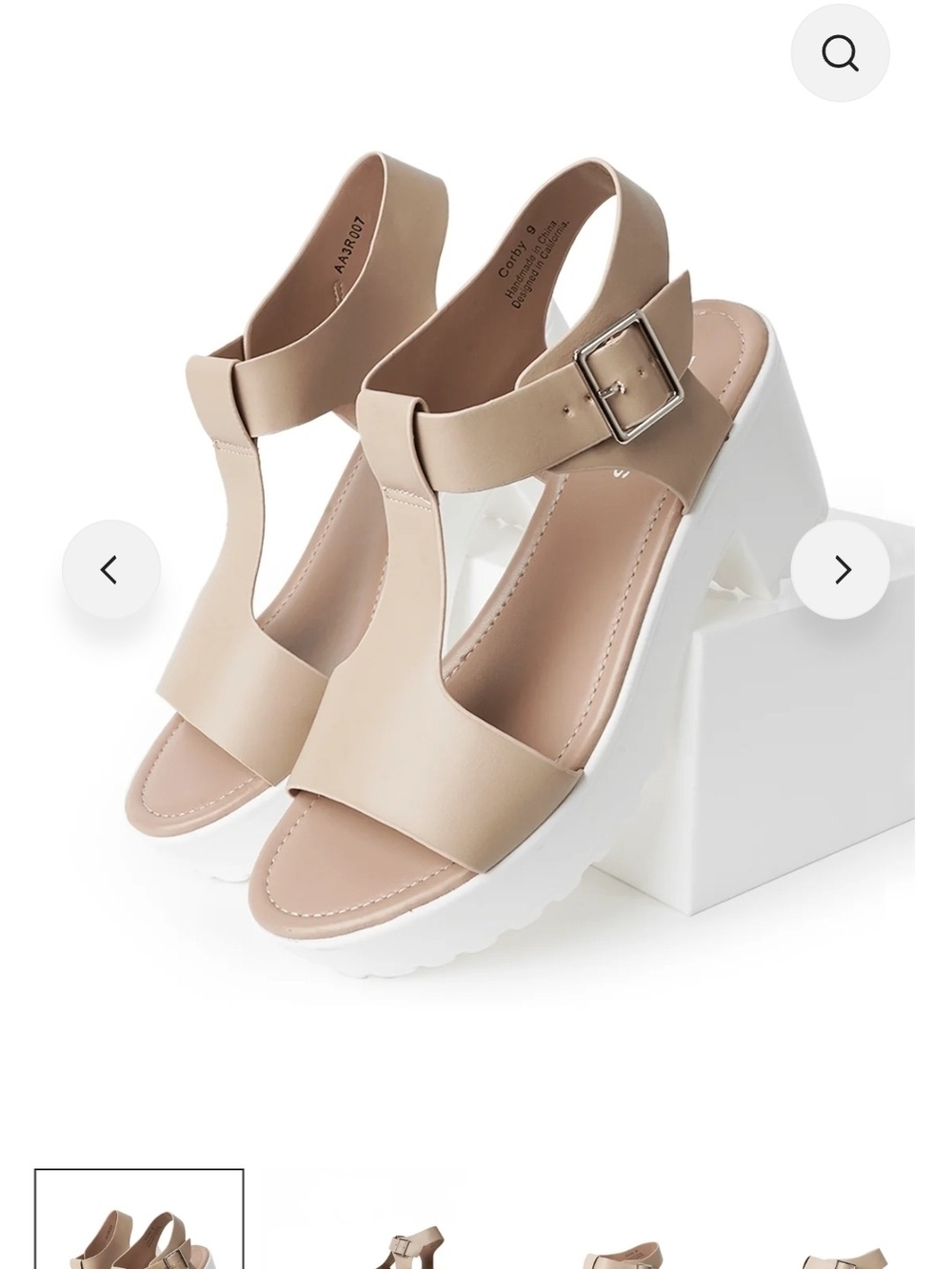 J. Adams Corby Strappy Platform Sandals Brown